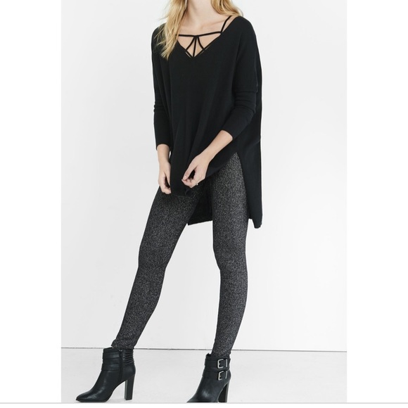 Express Pants - Express Grey Metallic Leggings